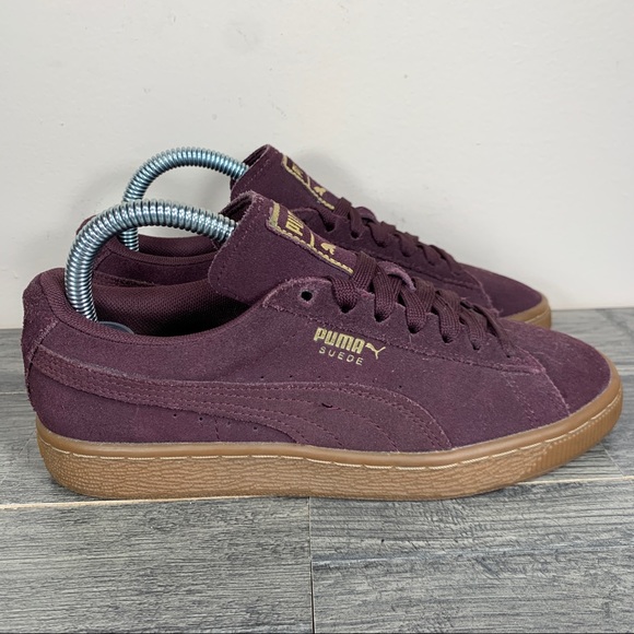 puma suede wine
